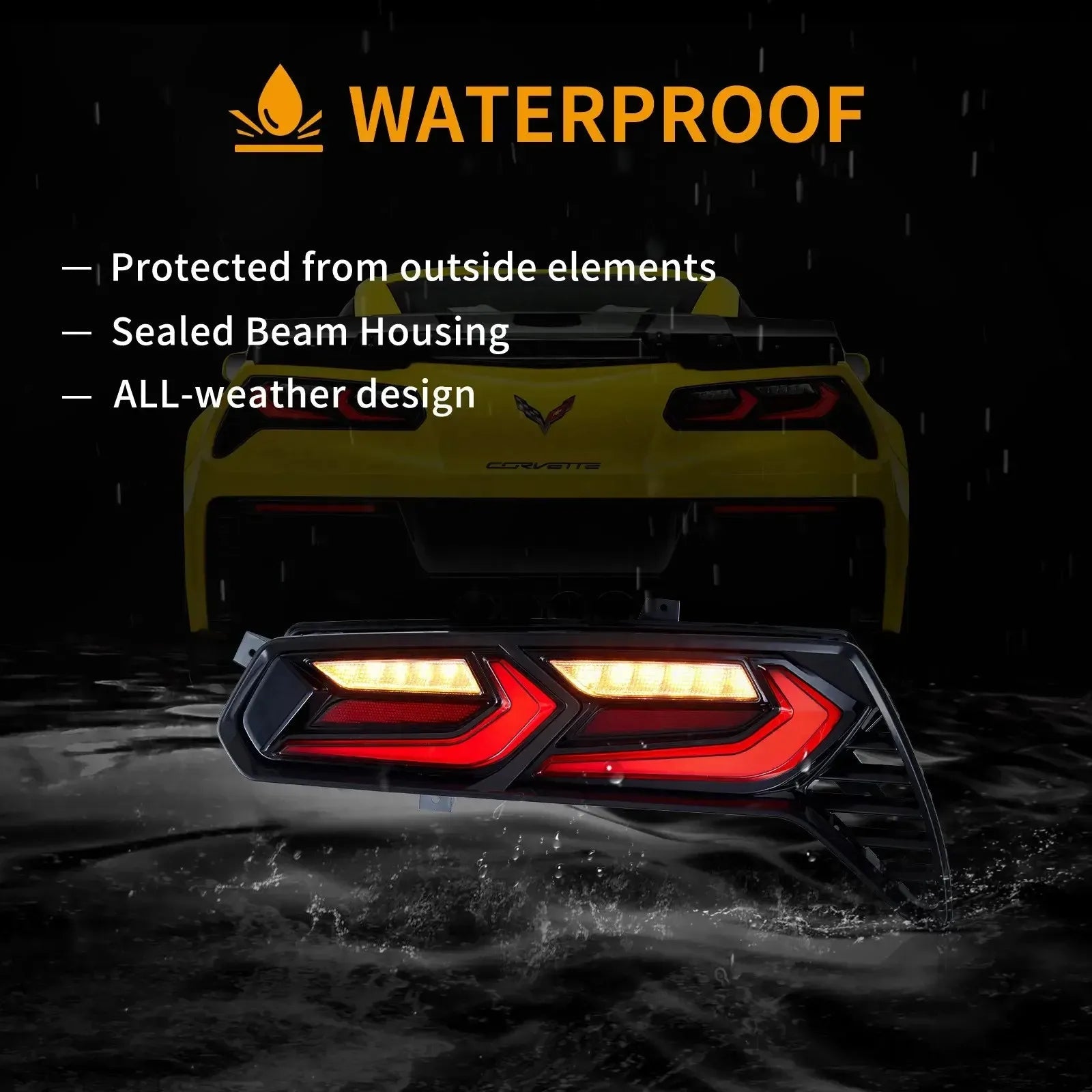 Vland 14-19 Corvette C7 Full LED Tail Lights With Sequential Turn Signal sayaragear