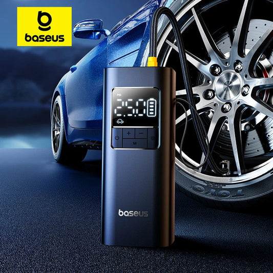Baseus Wireless Air Pump Portable Air Compressor Smart Digital Electric Car Air Pump for Car Motorcycle Bicycle Inflator Pump sayaragear