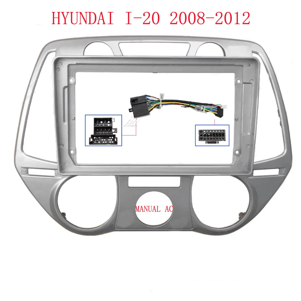 Car 9 Inch Radio Fascia For HYUNDAI I20 2008-2012 Frame Android 2Din MP5 Player Stereo Panel sayaragear