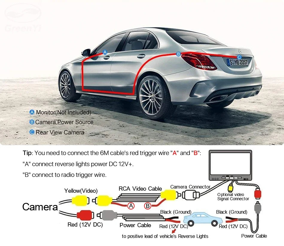 Car Rear View Camera 1080P Full HD CVBS AHD Reversing Rear Camera 170° Wide Angle Night Vision Fisheye Len Car Reversing Camera sayaragear