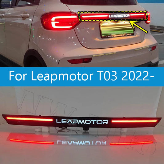 Car LED Bumper Lights Taillights For Leapmotor T03 2022- Rear Fog Lamp Brake Light sayaragear