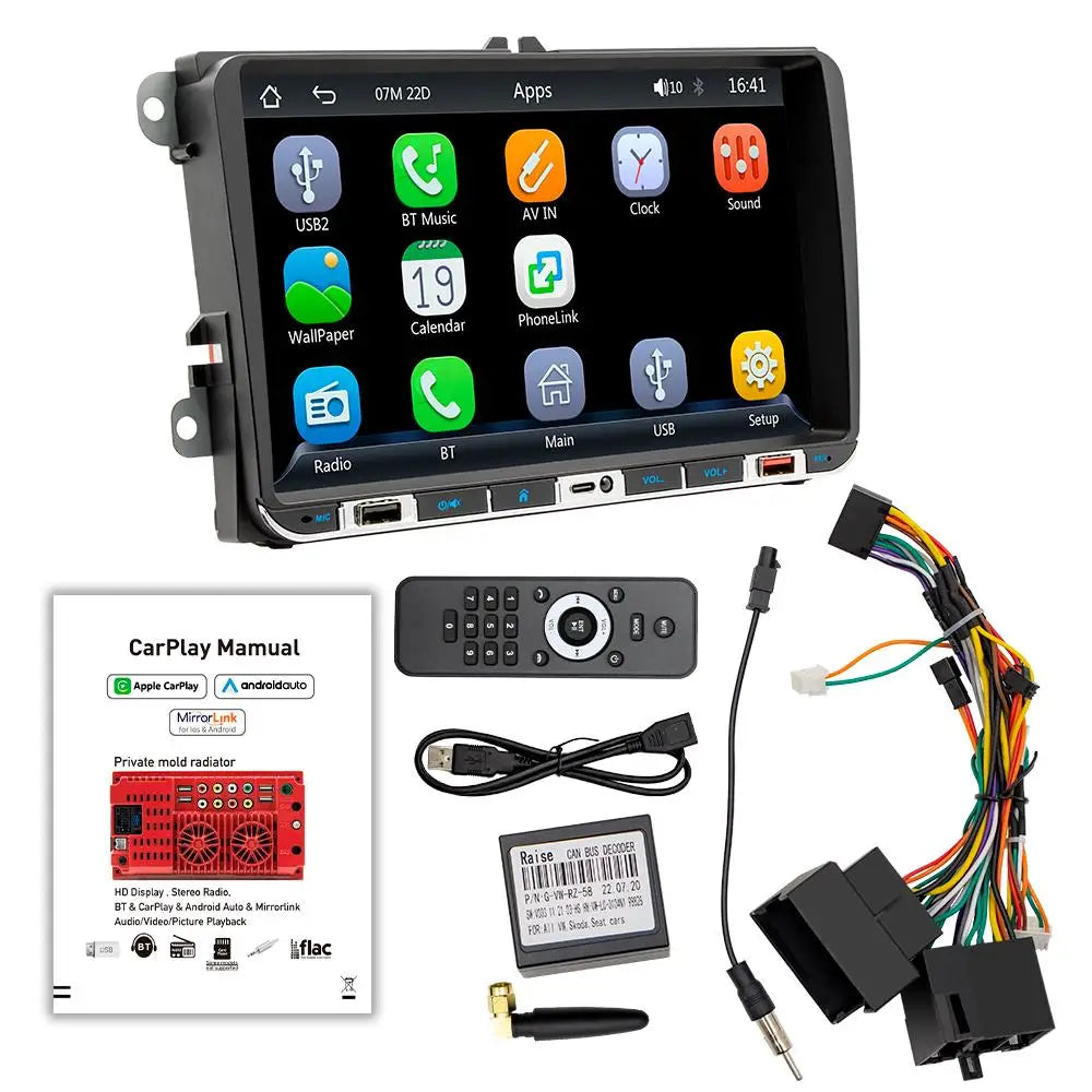 DuoDton 2 Din 9 inch Android Car Radio GPS 4G WiFi DSP Carplay For VW / Volkswagen Skoda Octavia golf 6 touran passat polo Jetta sayaragear