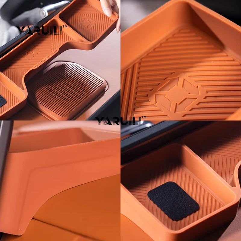 For Jetour G700 2025 2026 Car Screen Rear Silicone Storage Box Storage Sundries Box Interior Stowing Accessories sayaragear
