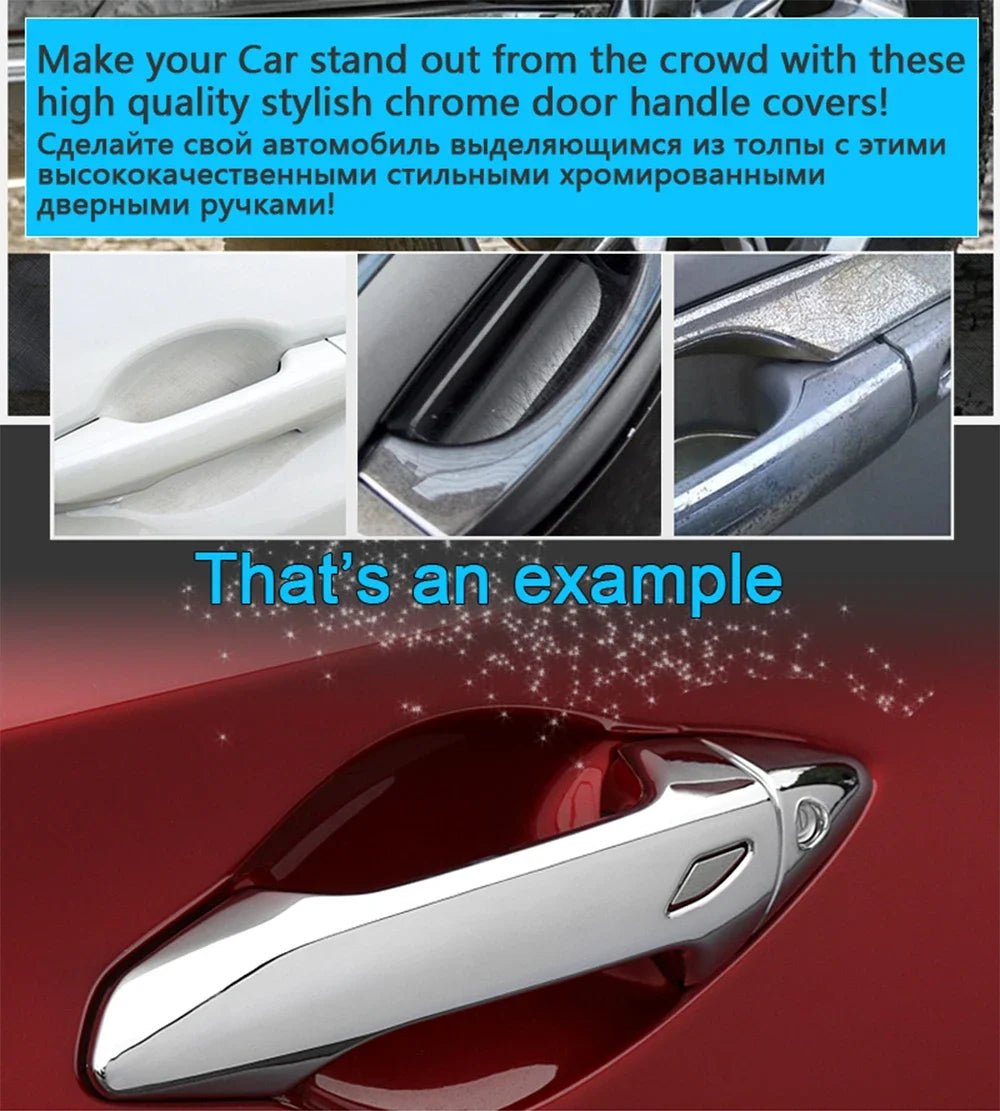 Chrome Car Door Handle Cover for Seat Leon MK1 1M 1999~2004 Handles Covering Trim Set Exterior Accessories 2000 2001 2002 2003 sayaragear
