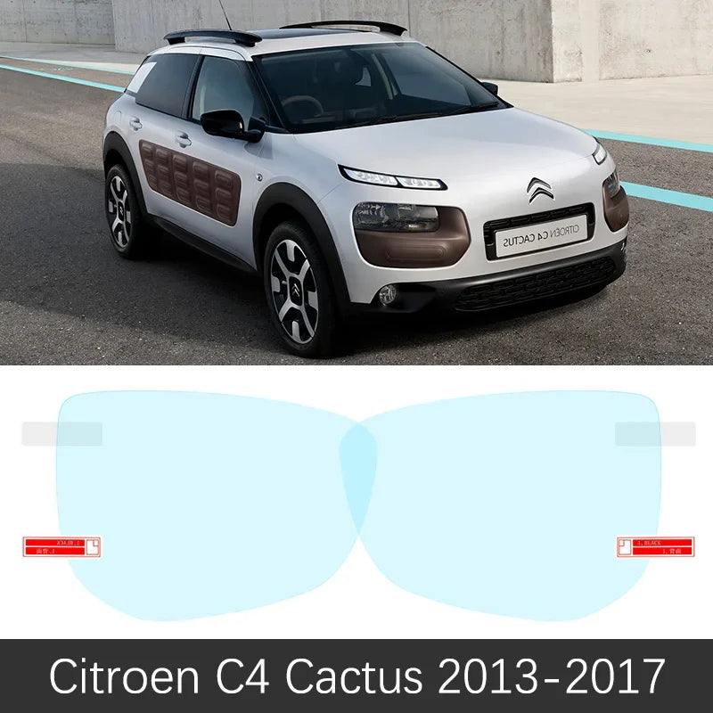 for Citroen C4 Cactus 2013~2019 Full Cover Anti Fog Film Rearview Mirror Rainproof Clear Anti-fog Films Car Accessories 2014 sayaragear