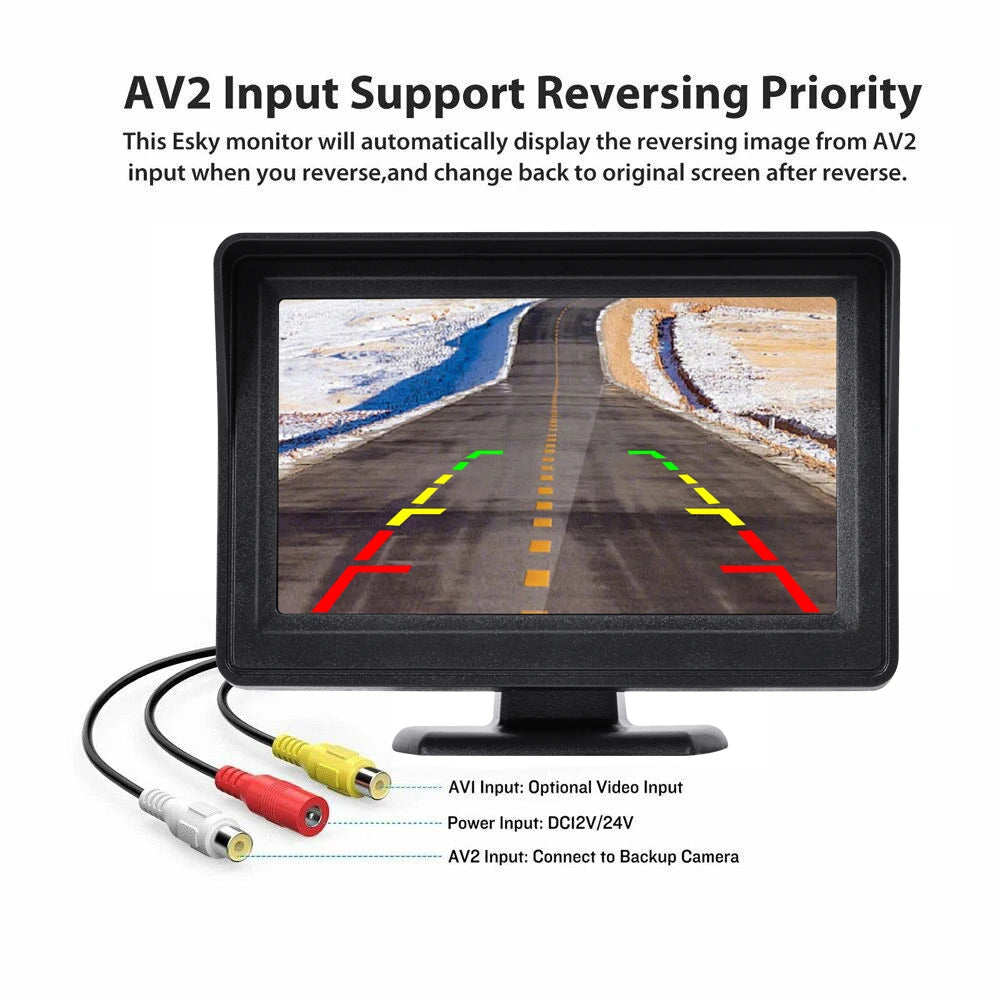 Easy Installation 4.3Inch or Rear View Camera Monitor Screen Reversing Camera for Car Parking Parking System Camera for Vehicle sayaragear