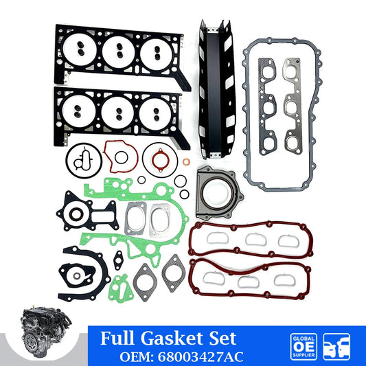 For Jeep Wrangler JK 3.8L V6 2007-2011 3.8 Engine Full Gasket Set Repair Kit Cylinder Head Gasket Car Accessories OE 68003427AC sayaragear