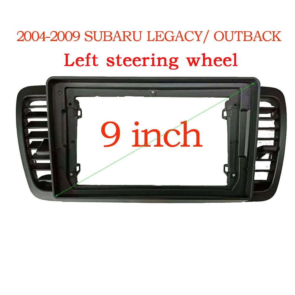 For  left Steering Wheel Subaru Legacy Outback 2004-2009 Car Radio Frame Fascia Panel 9 inch Android Facia Bezel Plate Trim sayaragear