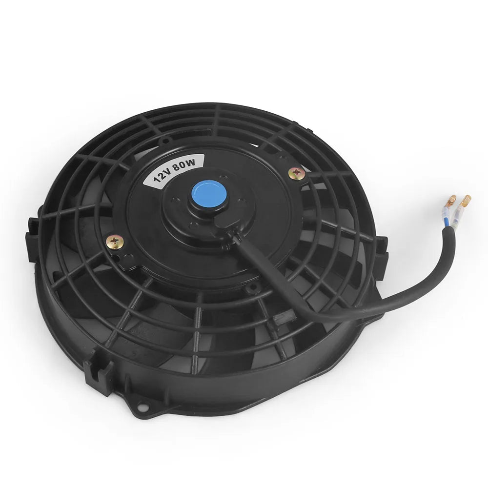 Universal 7/10/12/14 Inch 12V 80W 2100RPM Car Air Conditioning Electronic Radiator Cooling Fan Blade Electric Cool MountingKit sayaragear