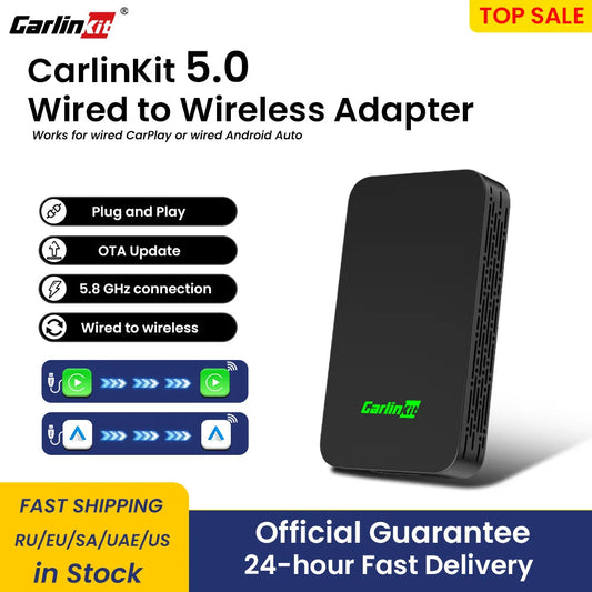 Carlinkit 5.0 2air CarPlay Android Auto Wired to Wireless Adapter for Carplay Android Auto BLE WIFI Wireless sayaragear