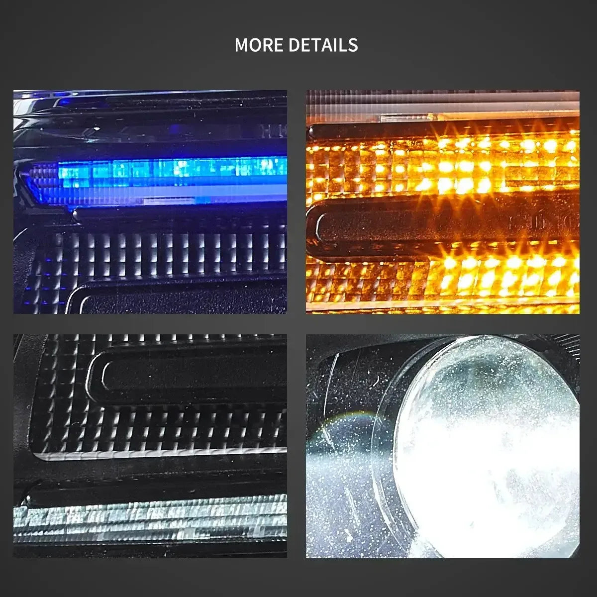 Vland 2014-2022 Grand Cherokee (WK2) LED Headlights With Startup Animation/ Blue DRL sayaragear
