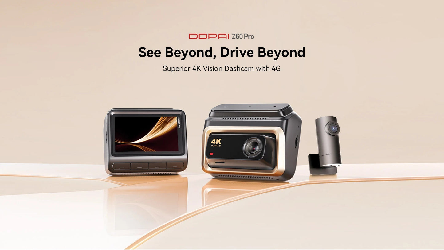DDPAI Z60 Pro 4K Dash Cam Auto Dashcam Front GPS Car Camera for Dual SONY Sensor WiFi ADAS Night Vision DVR Video Recorder sayaragear