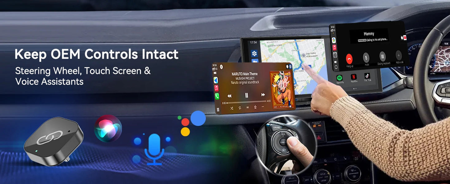 Spedal 2025 Latest Wireless CarPlay Apapter USB CarPlay & Android Auto,Type-C Port,Converts Wired to Wireless,Plug & Play,Auto-C sayaragear