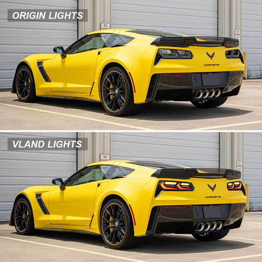 Vland 14-19 Corvette C7 Full LED Tail Lights With Sequential Turn Signal sayaragear