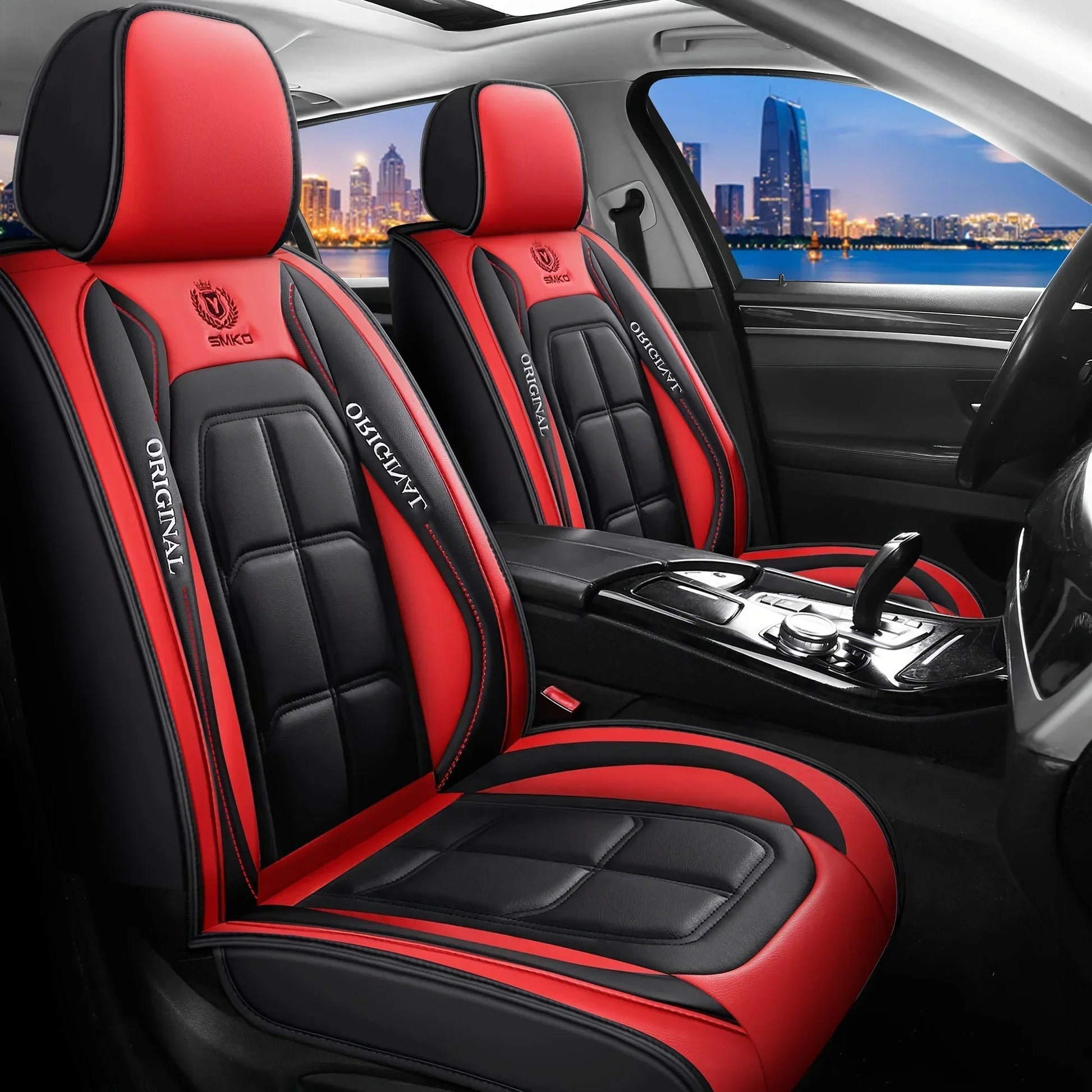 Car seat cushion Four Seasons universal new seat cover Leather seat cover Ice silk seat cushion Fully wrapped seat cushion sayaragear