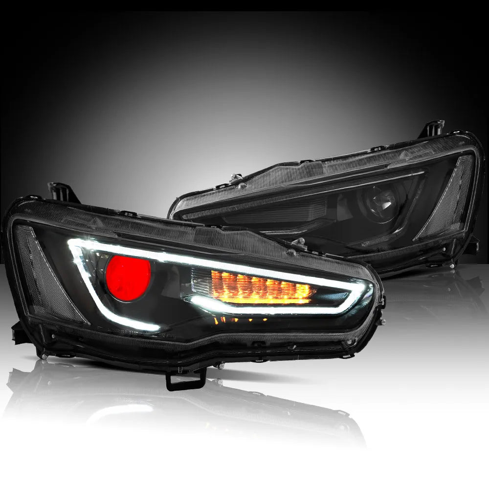 VLAND headlight Assembly FOR MITSUBISHI LANCER 2008-2017 LED HEADLIGHTS LED Running Light sayaragear