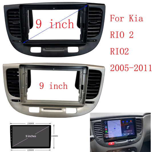 9 Inch Car Frame Air conditioning outlet  Android Radio Audio Dash Panel Fascias For Kia RIO 2 RIO2 2005-2011 sayaragear