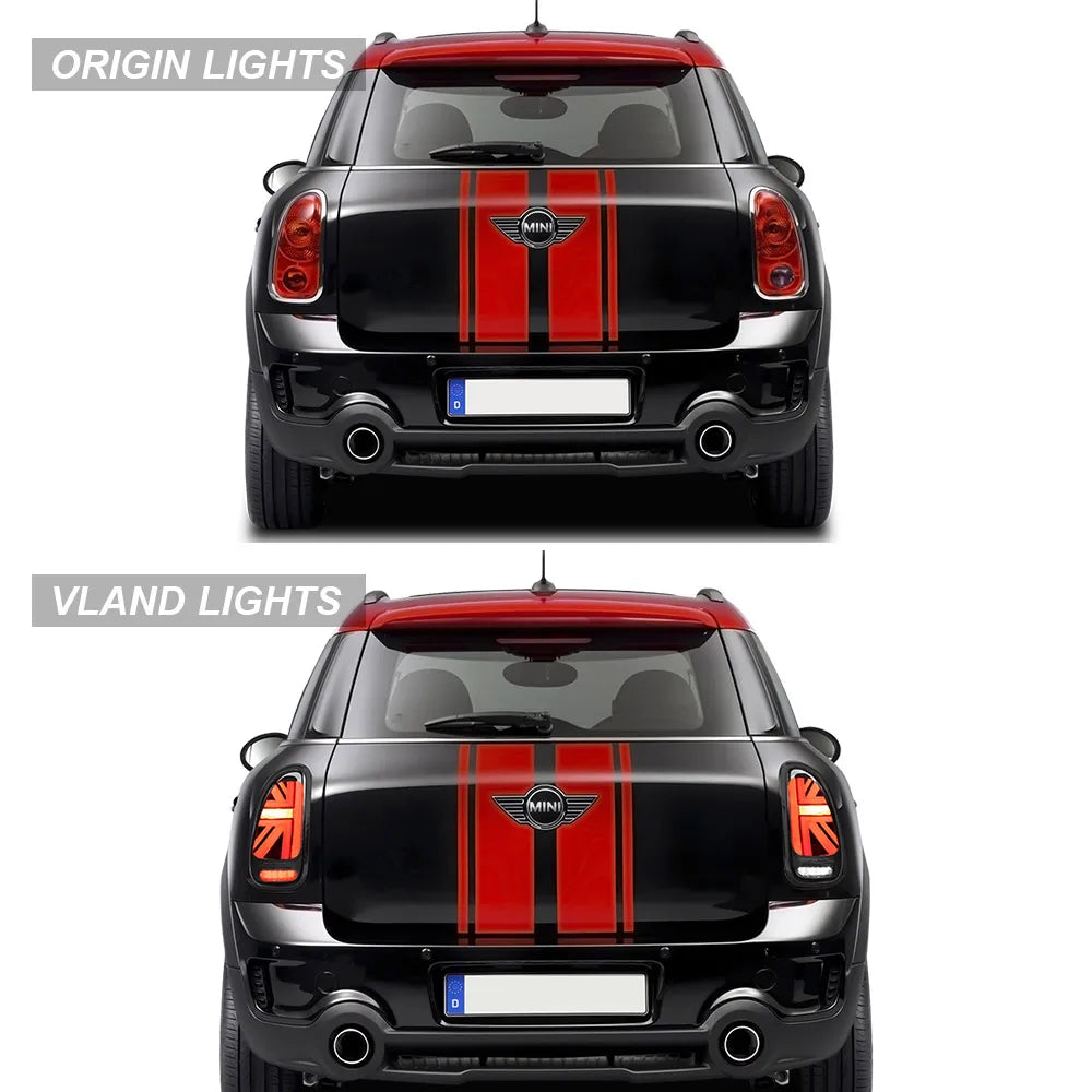 VLAND 2010-2016 Mini Cooper Countryman R60 LED Tail Lights Dynamic Welcome Lighting Plug & Play Rear Lamp Assembly sayaragear
