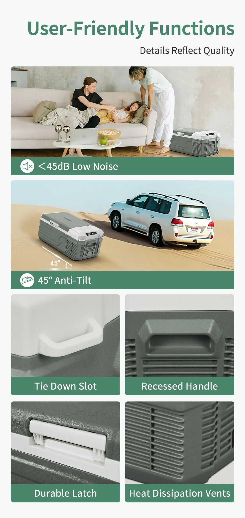 Alpicool NL15 15L Portable Car Refrigerator 12 Volt Mini Fridge Freezer 12/24V DC 100-240V AC Cooler Ice Box for Truck Camping sayaragear