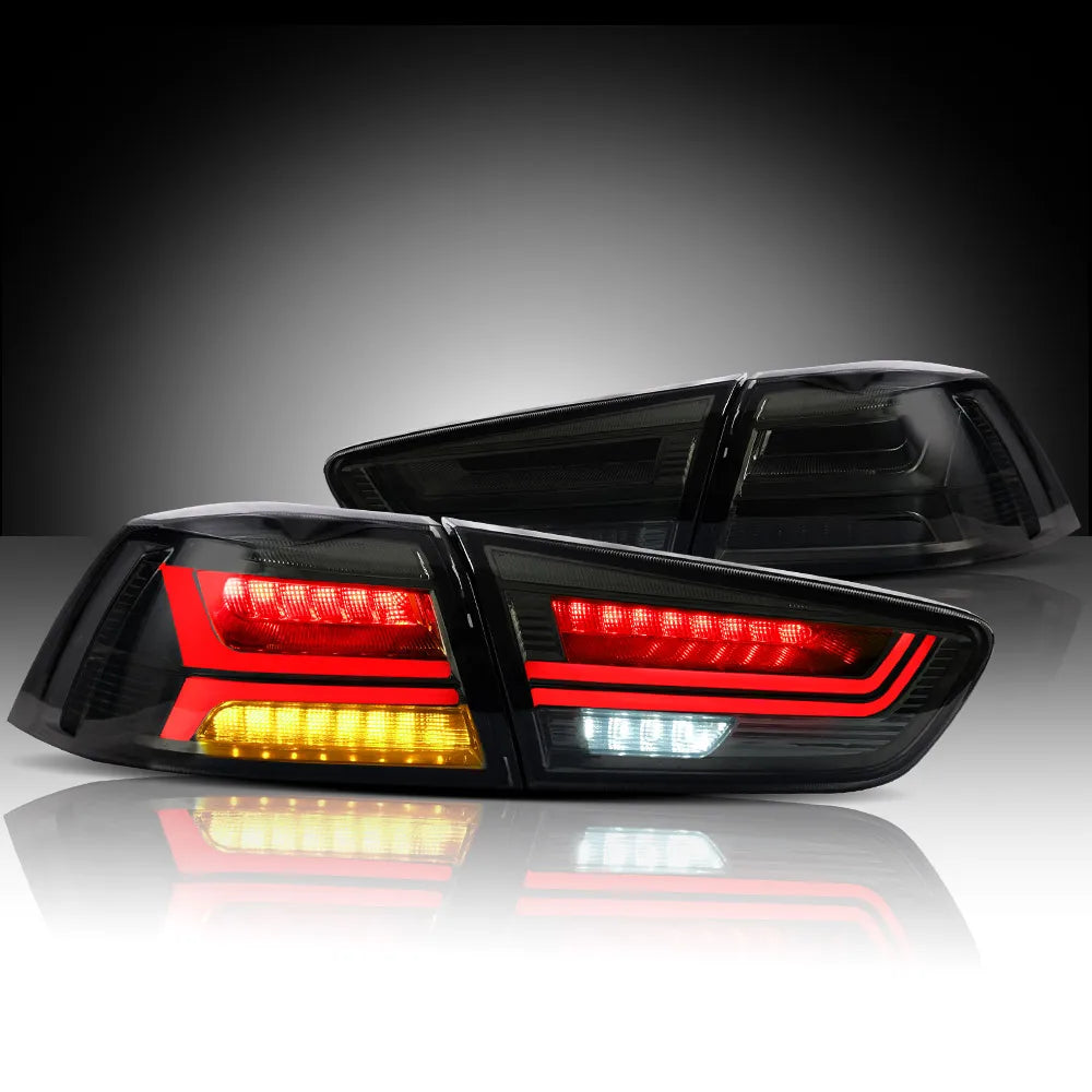 VLAND LED Tail Lights with Sequential Turn Signal for 2008-2017 Mitsubishi Lancer and Lancer Evolution X Rear Lamp Assembly sayaragear