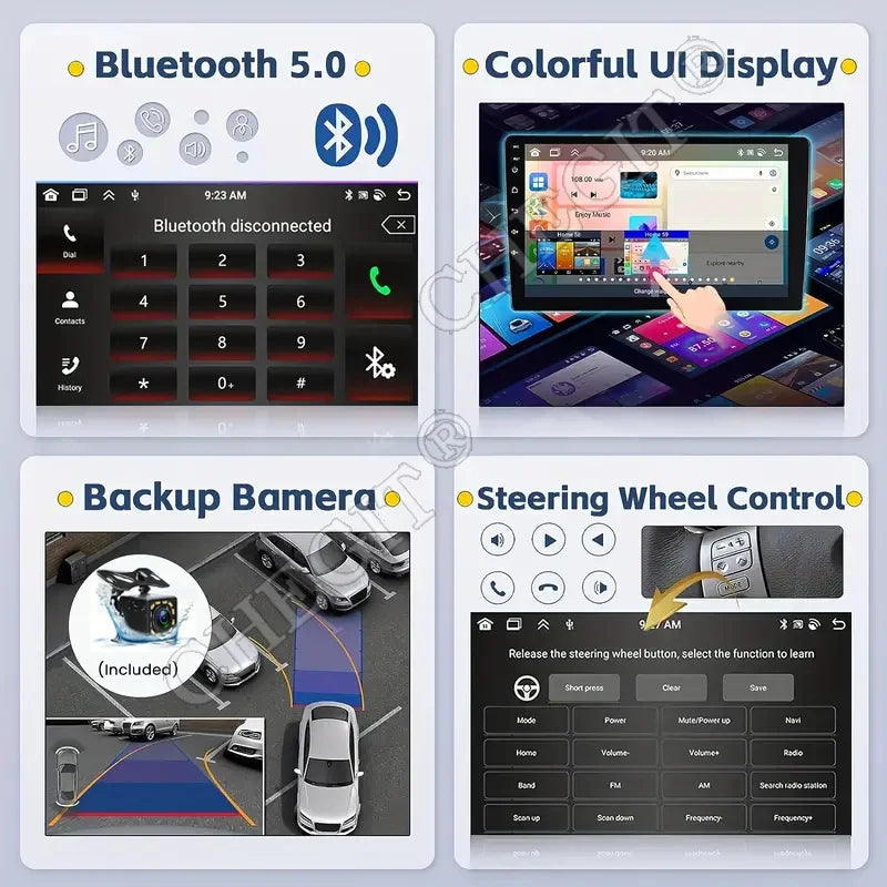 7/9/10 inch Universal Android 13 Car Radio 32G/64G Autoradio android 2 Din car radio GPS BT Central Multimedia Smart car systems sayaragear