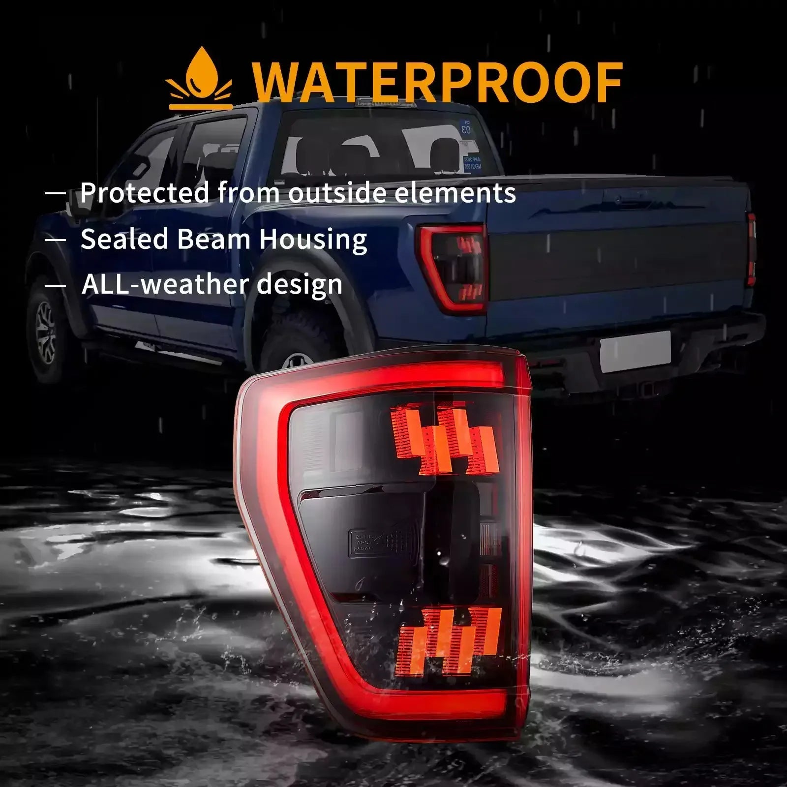 Vland 21-24 F150 Full LED Tail Lights Rear Lamp Assembly Upgrade Replacement sayaragear