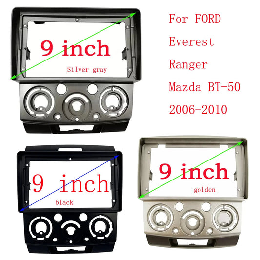 For FORD 2006-2010 Everest Ranger Mazda BT-50 9 inch Car Radio Android Plastic Fascias Panel Dashboard Frame cables sayaragear