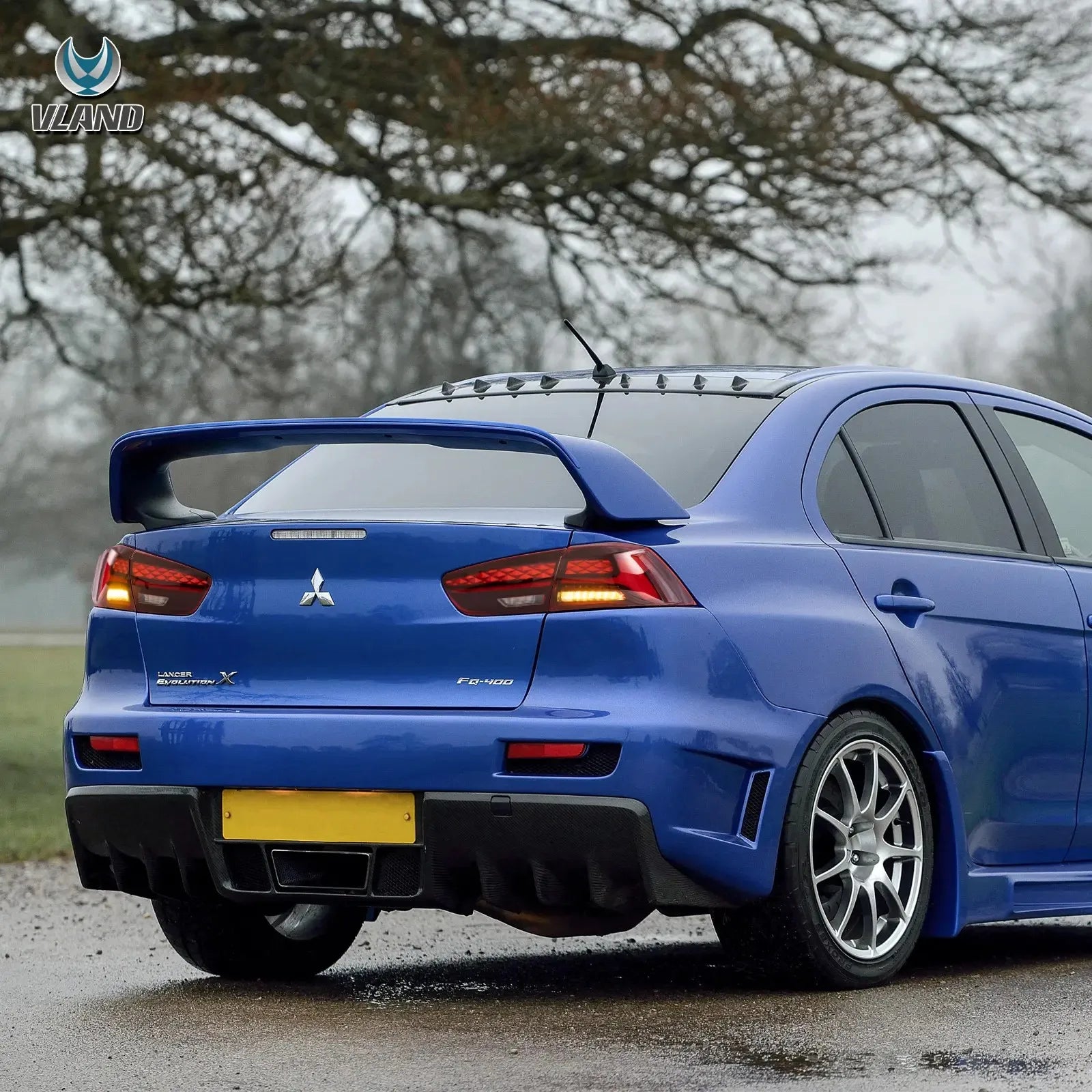 VLAND IV LED Tail Lights with Dynamic Welcome Lighting for 2008-2018 Mitsubishi Lancer and Lancer Evolution X Rear Light Assembl sayaragear