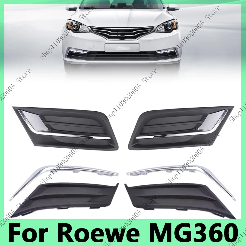 Car Front BumperAccessories For Roewe MG 360 MG360 Fog Lamp Chrome Trim Cover Frame Lid Bezel Hood Grille Fog Light Cover sayaragear