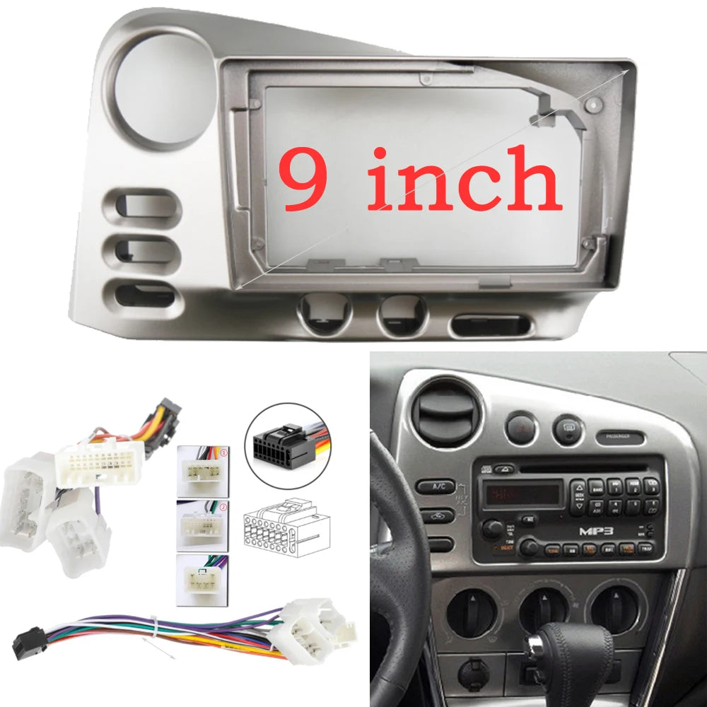 9 Inch Car Frame Fascia Adapter Android Radio Dash Fitting Panel Kit For Toyota Matrix 2 E140 Pontiac Vibe sayaragear