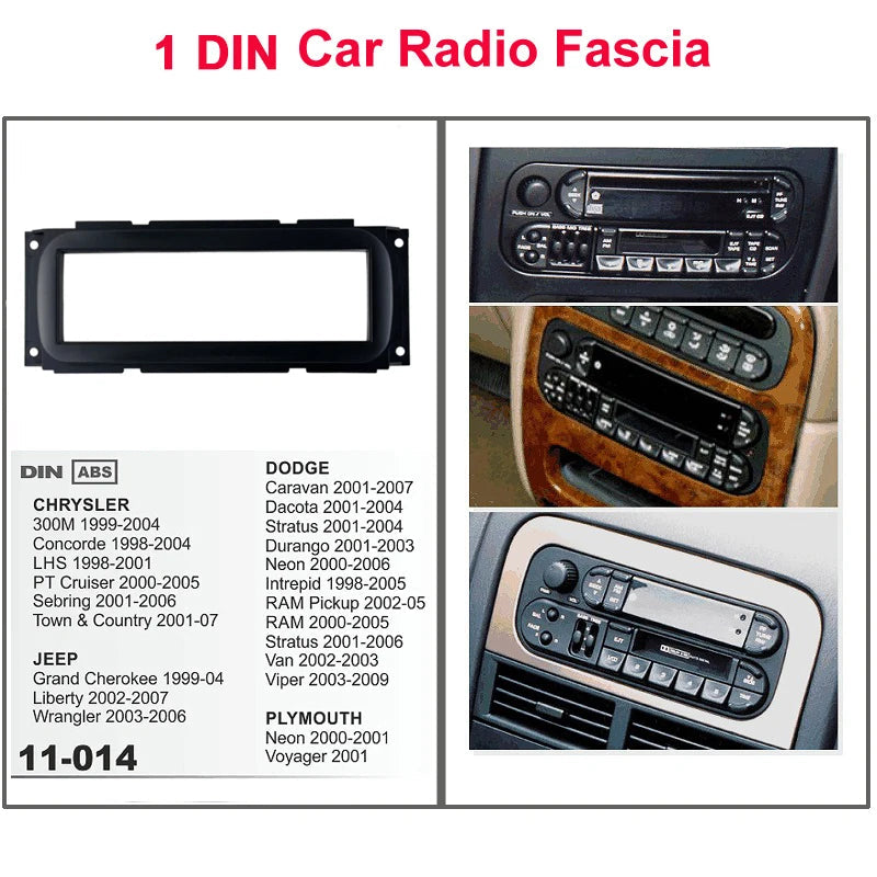 1Din Car Stereo Radio Fascia Panel Mount Frame For CHRYSLER/JEEP/ DODGE/PLYMOUTH sayaragear