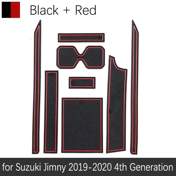 Anti-slip Pat Mat Water Coaster Car Groove Rubber Cushion Stickers Accessories for Suzuki Jimny JB64 JB74 Jimny Sierra 2019 2020 sayaragear
