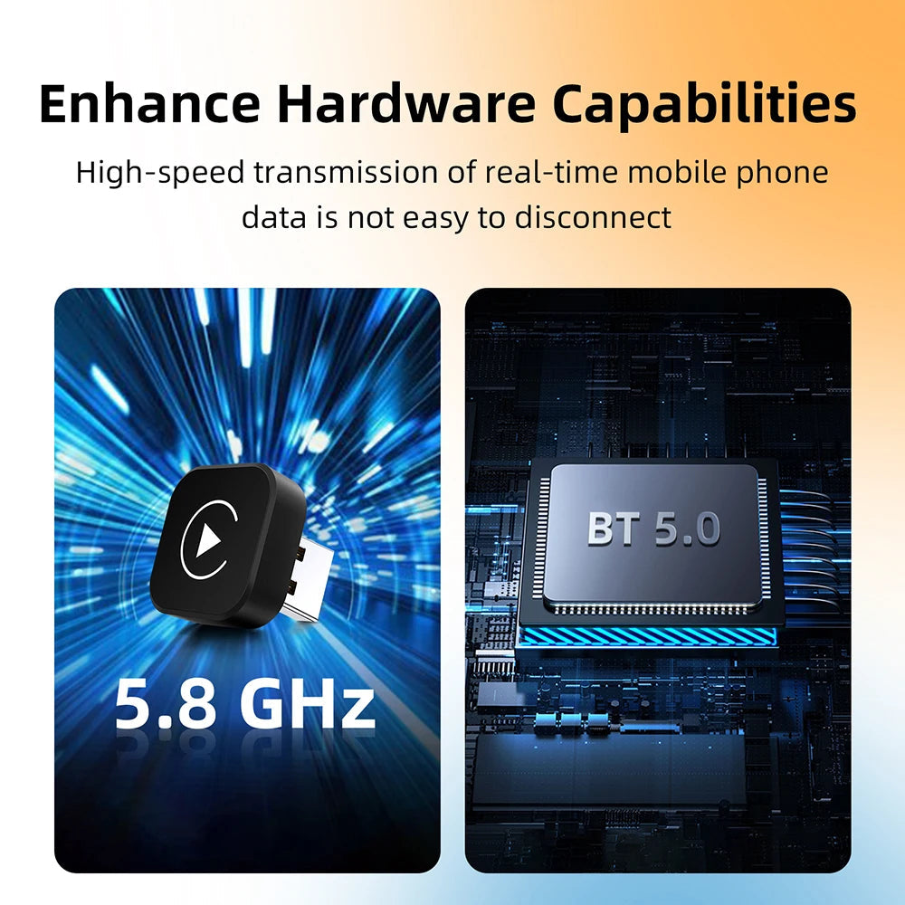 2in1 Wireless CarPlay Dongle Wireless Android Auto Adapter AI Smart Box Car Intelligent Systems For Car With Wired CarPlay sayaragear