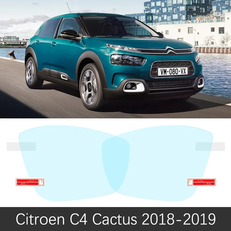 for Citroen C4 Cactus 2013~2019 Full Cover Anti Fog Film Rearview Mirror Rainproof Clear Anti-fog Films Car Accessories 2014 sayaragear