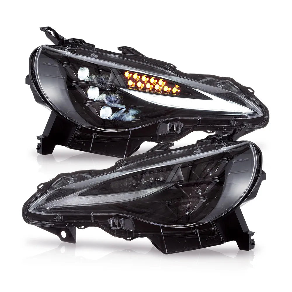 Vland 12–21 86 Subaru BRZ Scion FR-S RGB Headlights Full LED with DRL Color Changing Front Headlamp Assembly Upgrade sayaragear