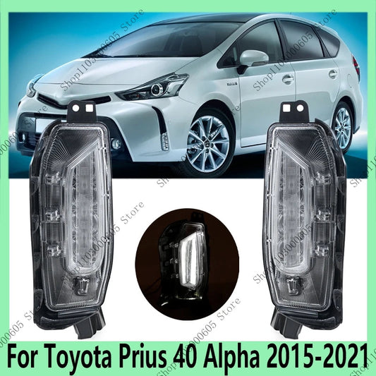 For Toyota Prius 40 Alpha 2015-2021 Automobile Accessories Front Bumper Fog Light Assembly Daytime Running Light 81430-47070 sayaragear