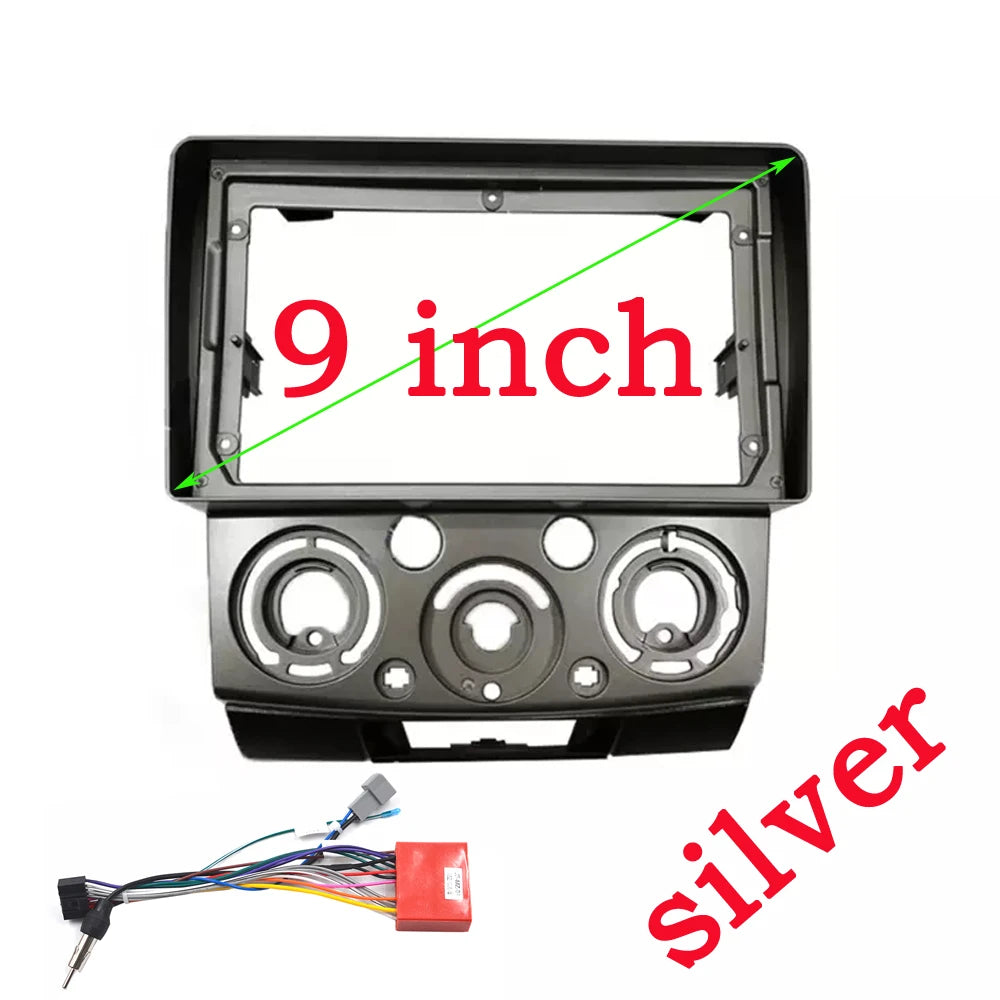 For FORD 2006-2010 Everest Ranger Mazda BT-50 9 inch Car Radio Android Plastic Fascias Panel Dashboard Frame cables sayaragear