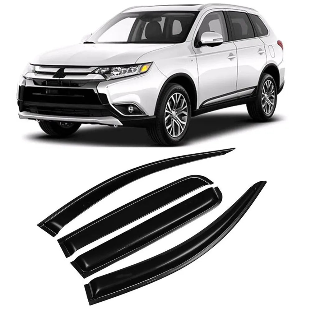 For Mitsubishi Outlander 2014-2020 Cars Accessories Window Visors Rain Sun Guard Vent Wind Deflector Weathershield Moulding Trim sayaragear