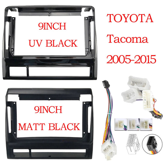 Car Radio Fascias Frame For Toyota Tacoma 2 Hilux USA 2005-2015 9 inch 2DIN Stereo Panel Harness Wire Power Cable Canbus Decoder sayaragear