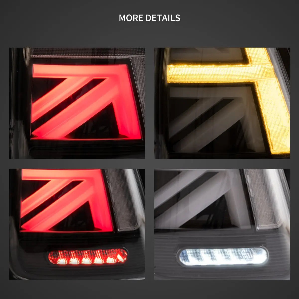 Vland 07-13 Mini Cooper 2nd Gen (R56 R57 R58 R59) II LED Tail Lights With Amber Sequential Turn Signal sayaragear