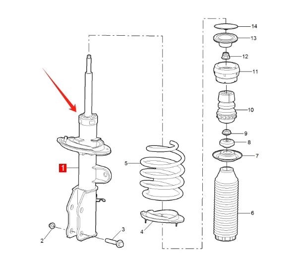 For SAIC MG5 Front Shock Absorber Front Suspension Hydraulic Bucket 2017-2021 MG 5 10366742 10366741 10295727 10295726 Original - sayaragear