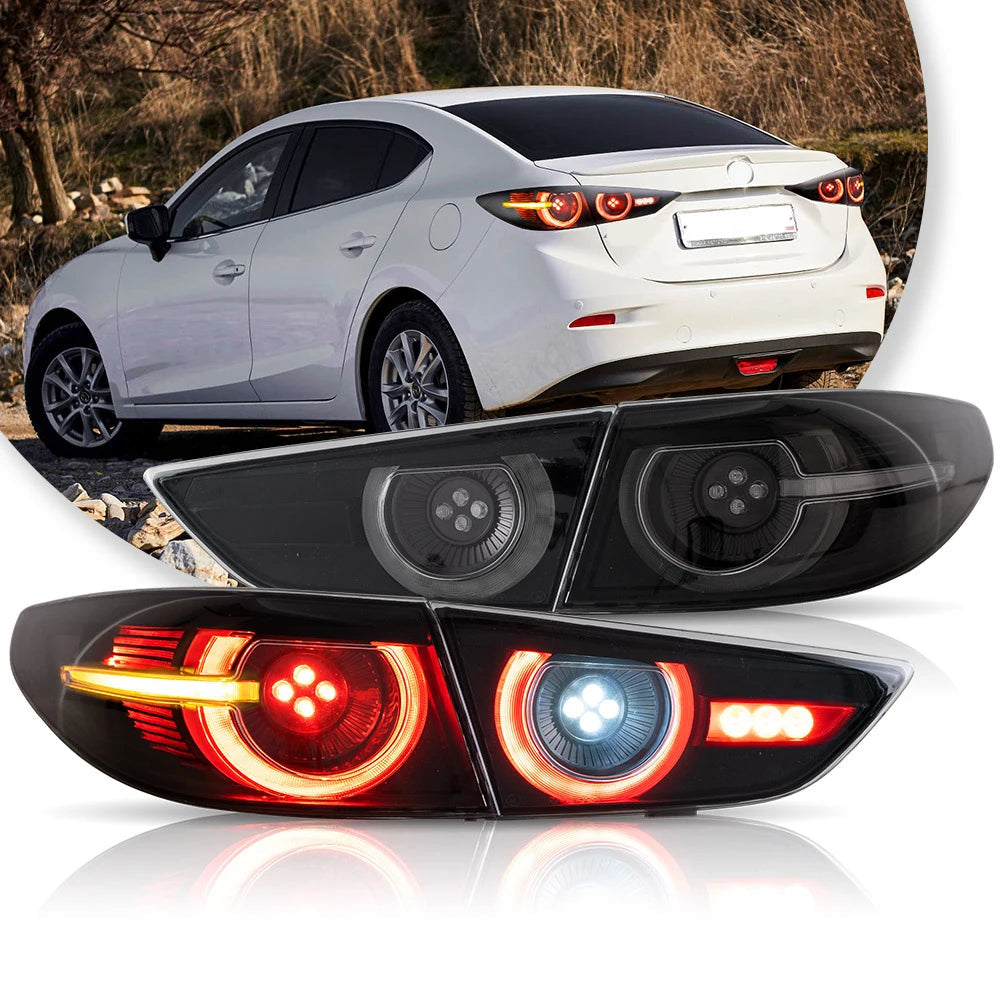 VLAND 19-22 Mazda3 Axela 4th Gen (BP) Sedan LED Tail Lights With Dynamic Welcome Lighting sayaragear