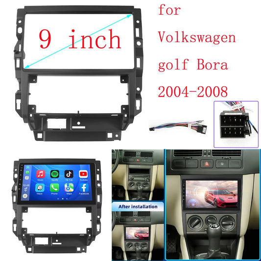 9 Inch Car Frame Fascia Adapter For Volkswagen Bora GOLF 2004-2008 Android Radio Dash Fitting Panel Kit sayaragear