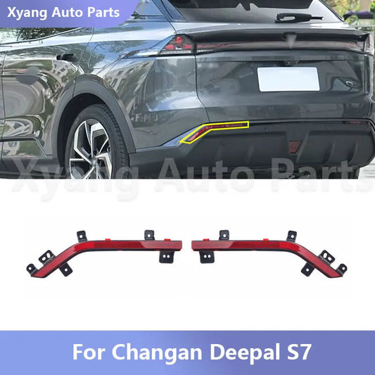 Rear Bumper Recovery Reflector, Rear Bumper Reflector, Red Trim Strip for Changan Deepal S7 sayaragear