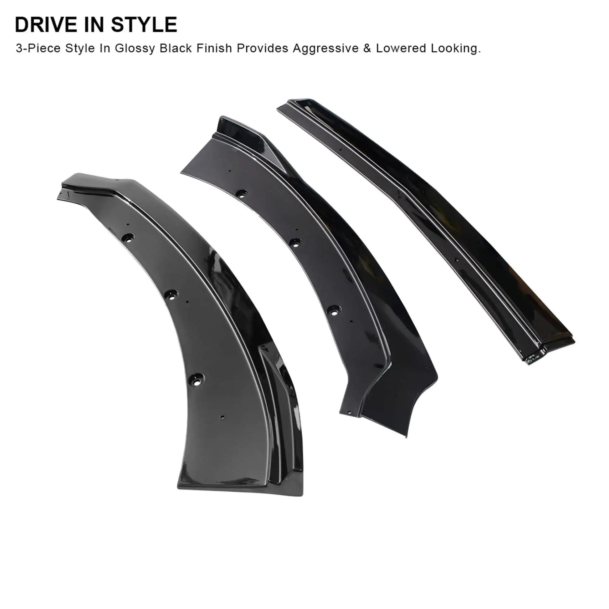 Vland 2015-2017 Mustang GT Performance Style Front Bumper Lip Chin Spoiler Splitter Black sayaragear