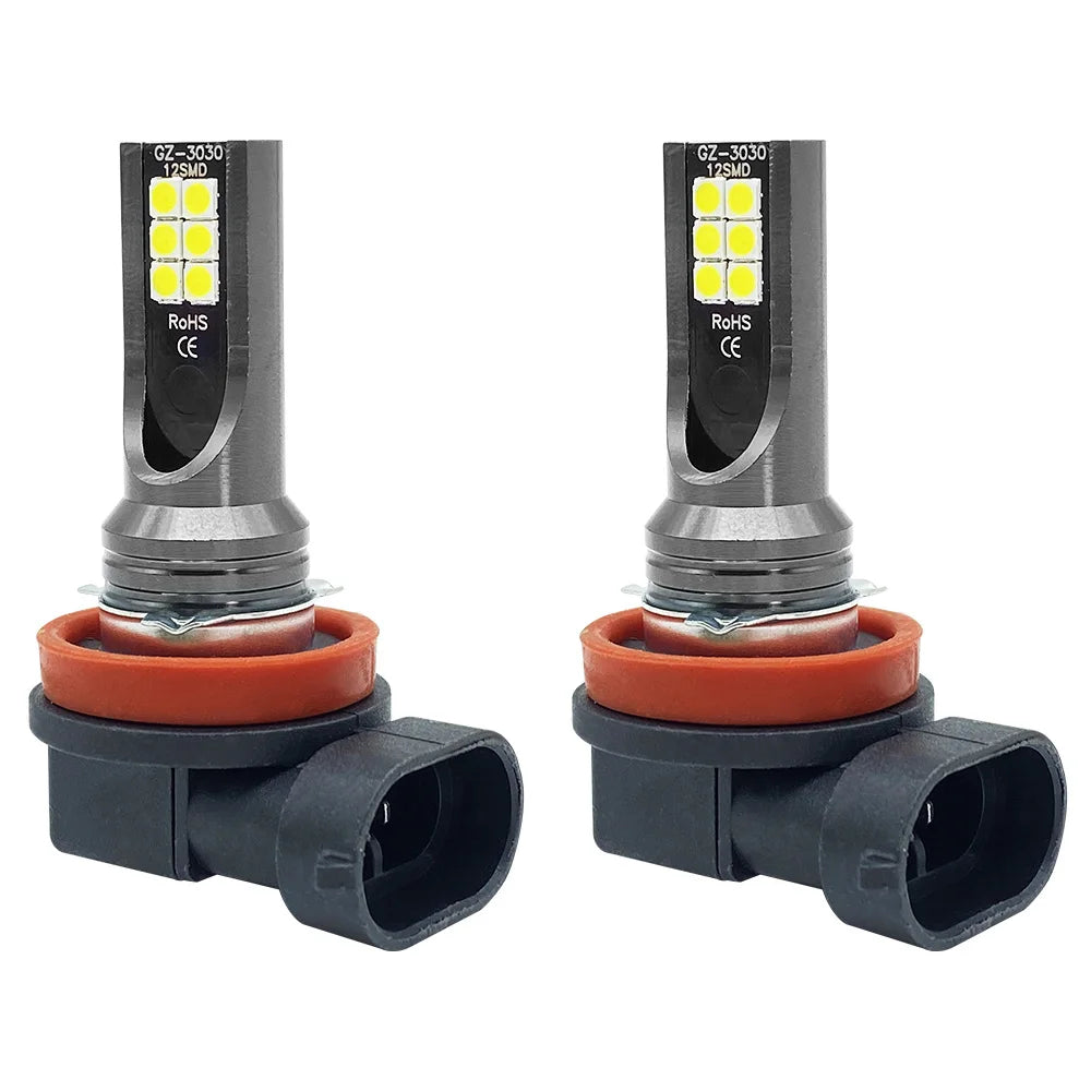 2Pcs H8 H11 LED Bulb H16 JP 9005 HB3 9006 HB4 Led Lamp Super Bright Car Fog Lights Day Driving Running Light 12V 24V 6000K White sayaragear