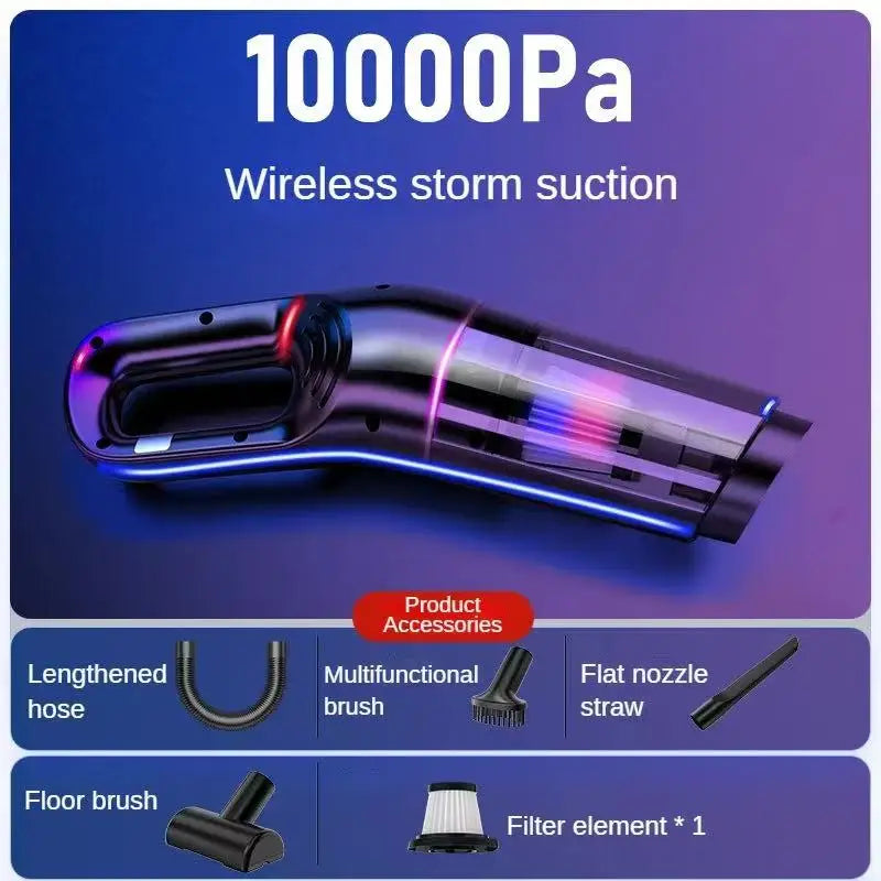 High Suction Handheld Car Vacuum Cleaner Portable Dual Use Household Water Absorption Cleaning Tool for Auto Interior sayaragear