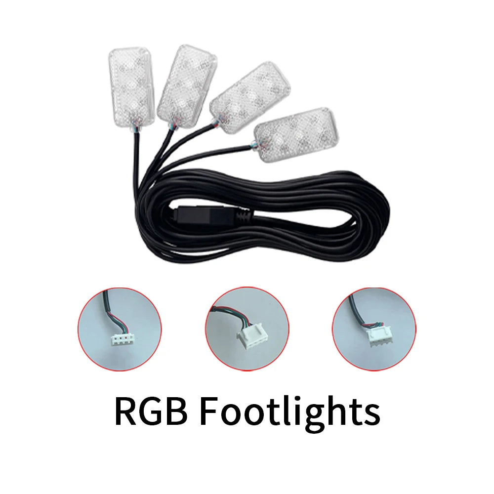 Full Colors Streamer Symphony RGBIC Ambient Light Accessories 3 wire LED Strip (RGB Door/Storage/Footlight 4 wire) "LED Lamp"App sayaragear