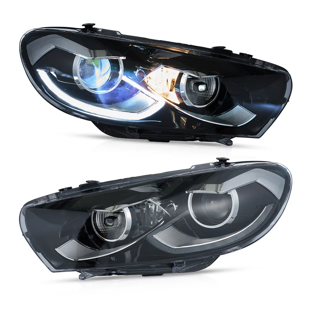 VLAND 2009-2014 Scirocco LED Projector Headlights With Start-up Animation sayaragear