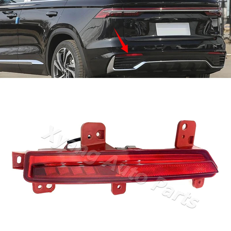 Car Rear Bumper Reflector Stop Light Rear Fog Light Foglamp Brake Lamp Warning Lamp For Geely Xingyue L Monjaro 2022 2023 sayaragear